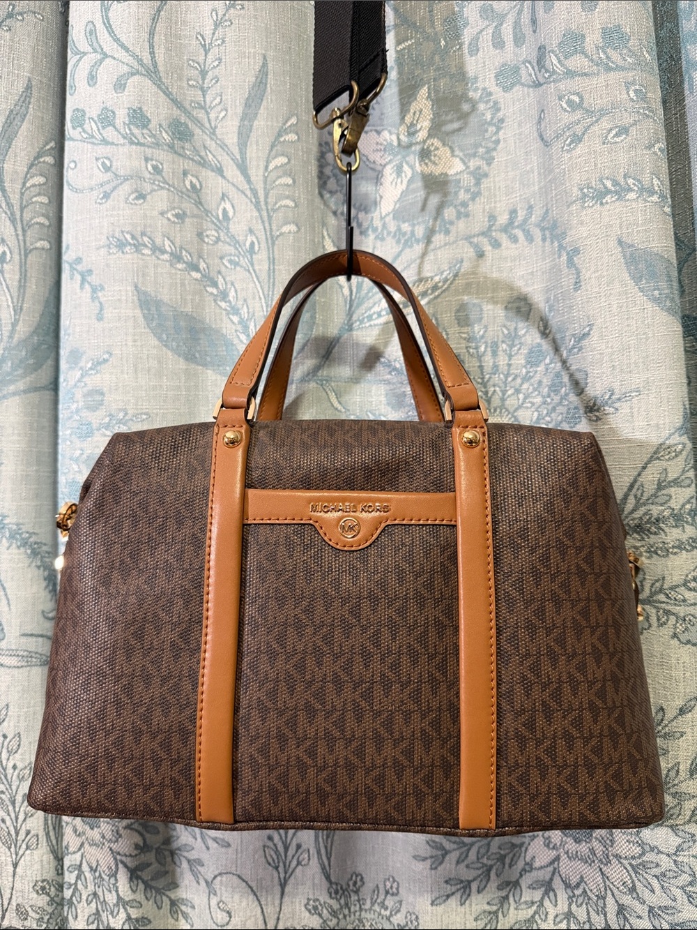 Michael Kors Brown & Tan Logo Satchel